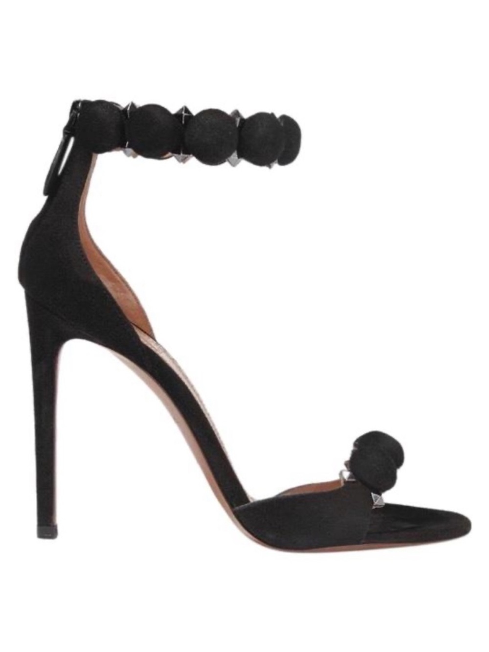 ALAIA Bombe 110 studded suede leather heels sandals - Picture 1 of 9